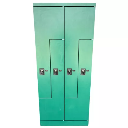 BUWA│Vestiaire monobloc métallique - 4 casiers│Vert sapin