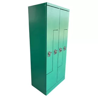 BUWA│Vestiaire monobloc métallique - 4 casiers│Vert sapin