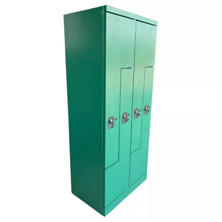 BUWA│Vestiaire monobloc métallique - 4 casiers│Vert sapin