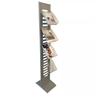 PRESENTOIR│Porte-catalogue H 165 cm │Acier / Plexiglas│5 compartiments