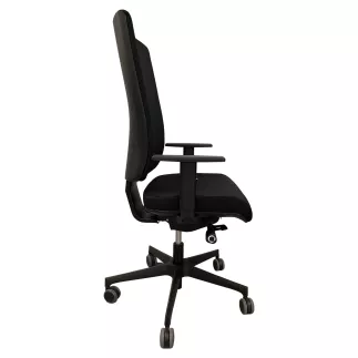 JET│Fauteuil de travail accoudoirs - Tissu noir