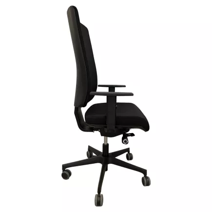 JET│Fauteuil de travail accoudoirs - Tissu noir