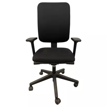 MY WORK│Fauteuil de travail accoudoirs - Tissu noir