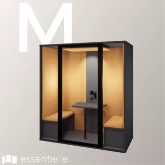 ESSENTIELLE DUO│Modèle M│2 personnes│Cabine acoustique pleine ou vitré