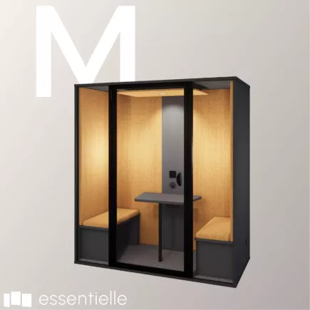 ESSENTIELLE DUO│Modèle M│2 personnes│Cabine acoustique pleine ou vitré