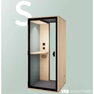 ESSENTIELLE SOLO│Modèle S│1 personne│Cabine acoustique pleine ou vitrée