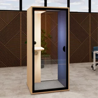 ESSENTIELLE SOLO│Modèle S│1 personne│Cabine acoustique pleine ou vitrée