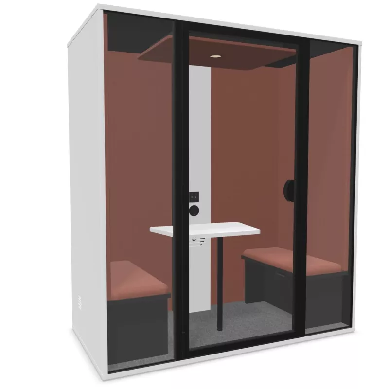 ESSENTIELLE DUO│Modèle M│2 personnes│Cabine acoustique pleine ou vitré