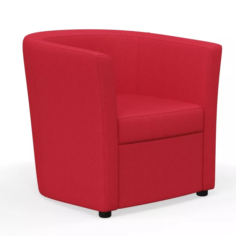 CÔME│Fauteuil d'accueil 1 place- Tissu noir ou rouge CÔME│Fauteuil d'accueil 1 place- Tissu noir ou rouge