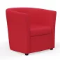CÔME│Fauteuil d'accueil 1 place- Tissu noir ou rouge CÔME│Fauteuil d'accueil 1 place- Tissu noir ou rouge