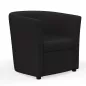 CÔME│Fauteuil d'accueil 1 place- Tissu noir ou rouge CÔME│Fauteuil d'accueil 1 place- Tissu noir ou rouge