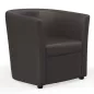 CÔME│Fauteuil d'accueil 1 place- Similicuir noir