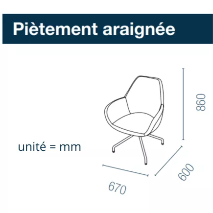 BIP│Chauffeuse Pied araignée│Tissu