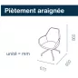 BIP│Chauffeuse Pied araignée│Tissu BIP│Chauffeuse Pied araignée│Tissu
