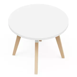 EVASION│Table Basse ronde ø 75 x H 45 cm│Noir ou blanc / Hêtre