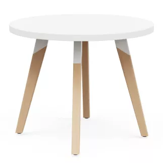 EVASION│Table Basse ronde ø 75 x H 45 cm│Noir ou blanc / Hêtre