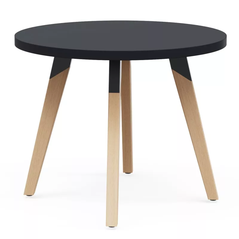 EVASION│Table Basse ronde ø 75 x H 45 cm│Noir ou blanc / Hêtre EVASION│Table Basse ronde ø 75 x H 45 cm│Noir ou blanc / Hêtre
