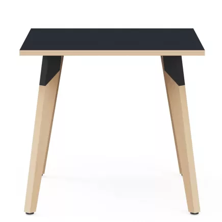 EVASION│Table carrée L 80 x H 73.5 cm│2 coloris de plateaux / Pied hêtre massif