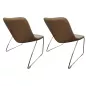 VITA│Lot de 2 Chauffeuses pieds filaires│Cannelle/Chromé VITA│Lot de 2 Chauffeuses pieds filaires│Cannelle/Chromé