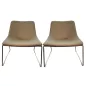 VITA│Lot de 2 Chauffeuses pieds filaires│Cannelle/Chromé VITA│Lot de 2 Chauffeuses pieds filaires│Cannelle/Chromé