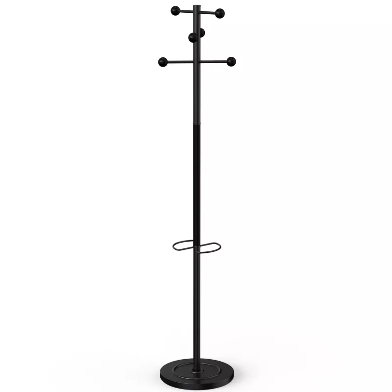 AURA│Porte-manteaux H 178 cm│6 Patères│Métal noir AURA│Porte-manteaux H 178 cm│6 Patères│Métal noir