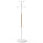 AURA│Porte-manteaux H 178 cm│6 Patères│Blanc / Hêtre AURA│Porte-manteaux H 178 cm│6 Patères│Blanc / Hêtre
