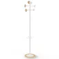 BORA│Porte-manteaux H 178 cm│6 Patères│Bambou / blanc BORA│Porte-manteaux H 178 cm│6 Patères│Bambou / blanc
