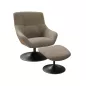 BILBAO│Fauteuil avec repose-pieds│Assise pivotante