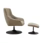 BILBAO│Fauteuil avec repose-pieds│Assise pivotante