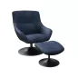 BILBAO│Fauteuil avec repose-pieds│Assise pivotante BILBAO│Fauteuil avec repose-pieds│Assise pivotante