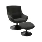 BILBAO│Fauteuil avec repose-pieds│Assise pivotante BILBAO│Fauteuil avec repose-pieds│Assise pivotante