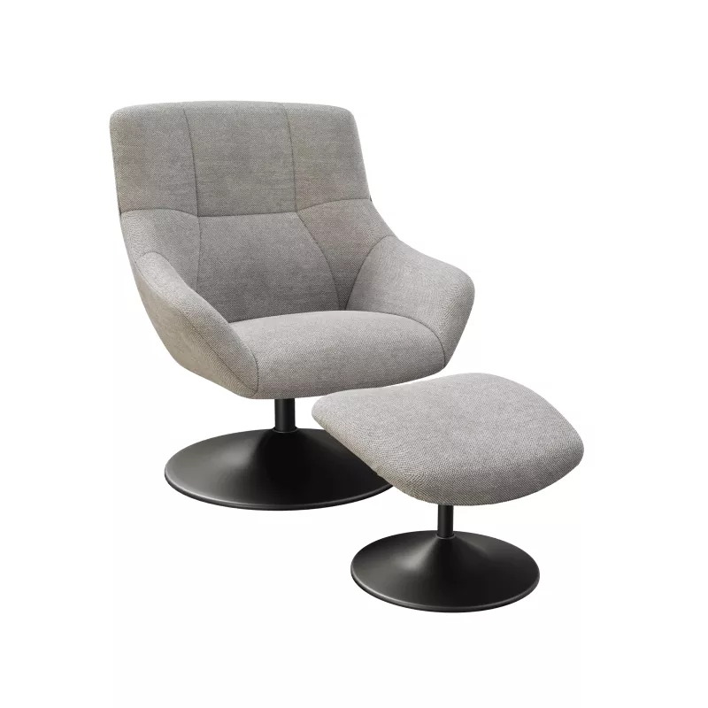 BILBAO│Fauteuil avec repose-pieds│Assise pivotante BILBAO│Fauteuil avec repose-pieds│Assise pivotante