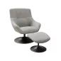 BILBAO│Fauteuil avec repose-pieds│Assise pivotante BILBAO│Fauteuil avec repose-pieds│Assise pivotante