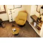 BILBAO│Fauteuil avec repose-pieds│Assise pivotante