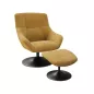 BILBAO│Fauteuil avec repose-pieds│Assise pivotante