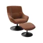 BILBAO│Fauteuil avec repose-pieds│Assise pivotante BILBAO│Fauteuil avec repose-pieds│Assise pivotante