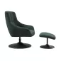 BILBAO│Fauteuil avec repose-pieds│Assise pivotante