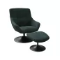 BILBAO│Fauteuil avec repose-pieds│Assise pivotante