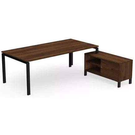 RIO DIRECTION│Bureau de direction p 80 avec rangements - L 160/180 cm