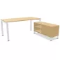 RIO DIRECTION│Bureau de direction p 80 avec rangements - L 160/180 cm RIO DIRECTION│Bureau de direction p 80 avec rangements - L 160/180 cm