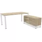 RIO DIRECTION│Bureau de direction p 80 avec rangements - L 160/180 cm RIO DIRECTION│Bureau de direction p 80 avec rangements - L 160/180 cm