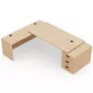 KARA│Bureau de direction avec retour et caisson porteur│4 décors bois à choix