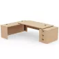 KARA│Bureau de direction avec retour et caisson porteur│4 décors bois à choix