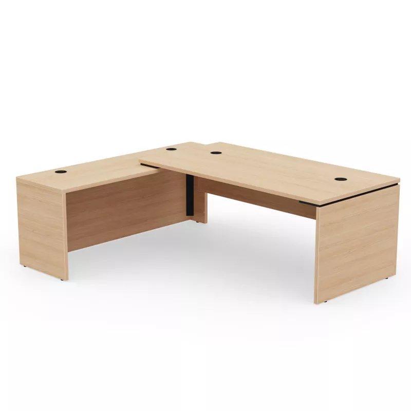 KARA│Bureau de direction avec retour│4 décors bois à choix
