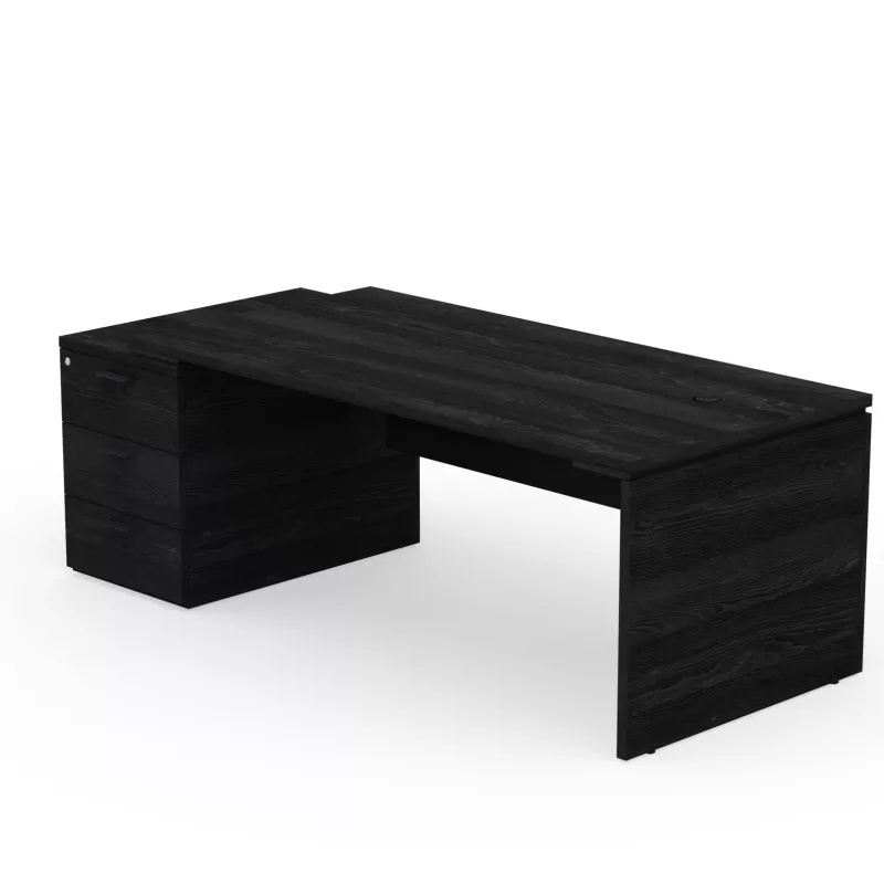KARA DIRECTION│Bureau de direction avec caisson porteur│4 décors bois à choix