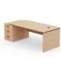 KARA DIRECTION│Bureau de direction avec caisson porteur│4 décors bois à choix