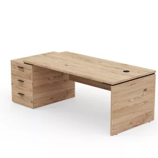KARA│Bureau de direction avec caisson porteur│4 décors bois à choix
