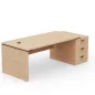 KARA DIRECTION│Bureau de direction avec caisson porteur│4 décors bois à choix