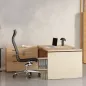KARA DIRECTION│Bureau de direction avec meuble de rangement porteur│4 décors bois à choix