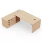 KARA│Bureau de direction avec meuble de rangement porteur│4 décors bois à choix